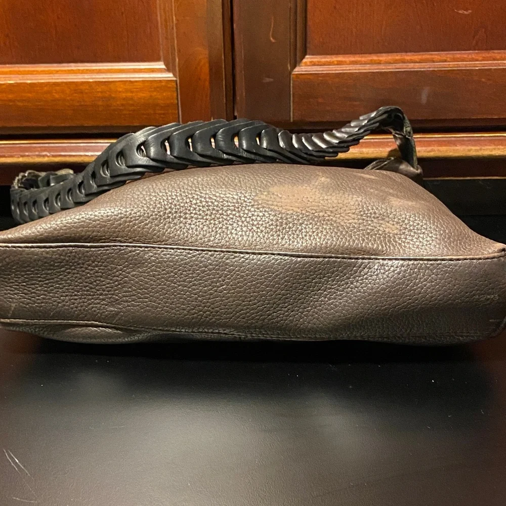 Elegant Brown Leather Shoulder Bag